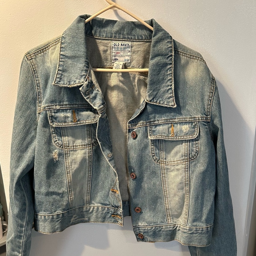 Old navy crop denim coat